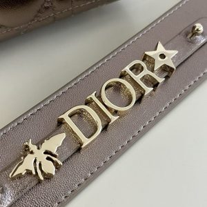 Replica Lady Dior Golden Metallic ABC - top-tier luxury replica shoulder bag