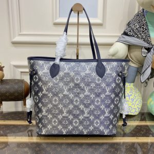 Replica Louis Vuitton Neverfull MM Denim Blue - 1:1 designer replica handbag
