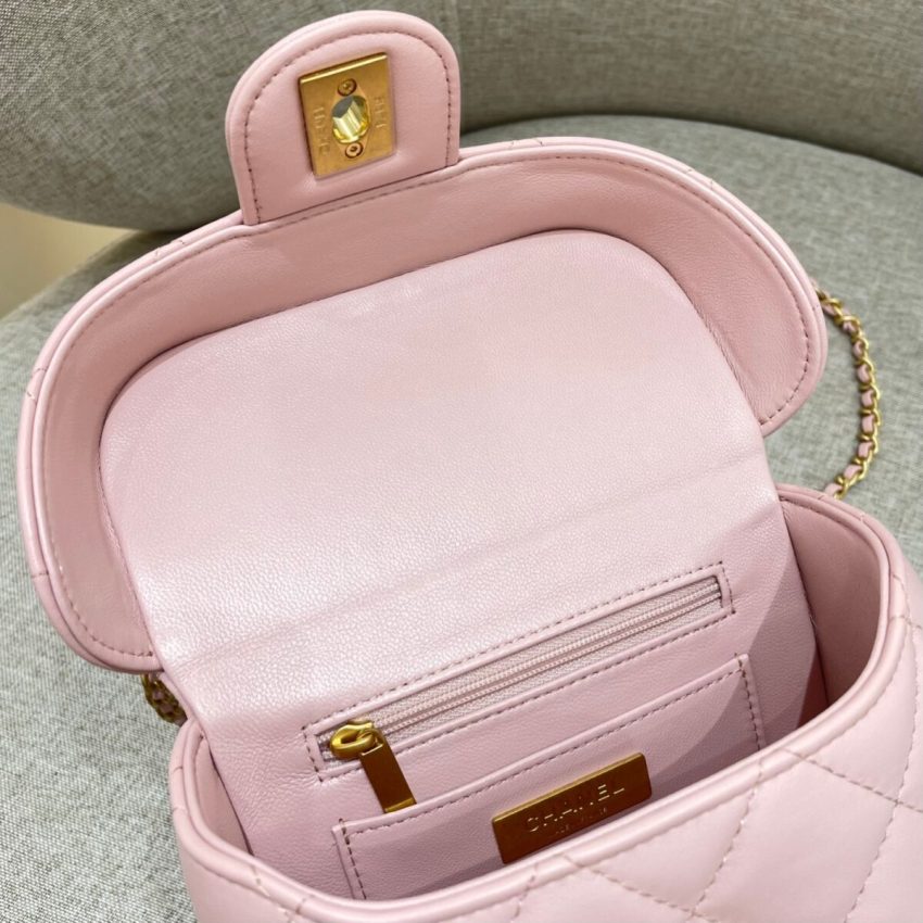 Replica CHANEL Tweed Handle Crush Small Pink - best-selling designer handbag dupe