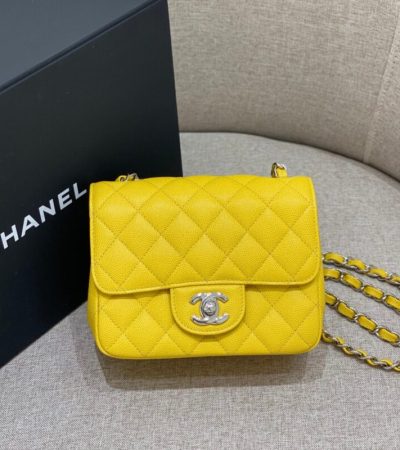 Replica CHANEL Classic Flap 17cm Bright Yellow - high-end fake designer purse
