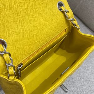 Replica CHANEL Classic Flap 17cm Bright Yellow - 1:1 designer replica handbag