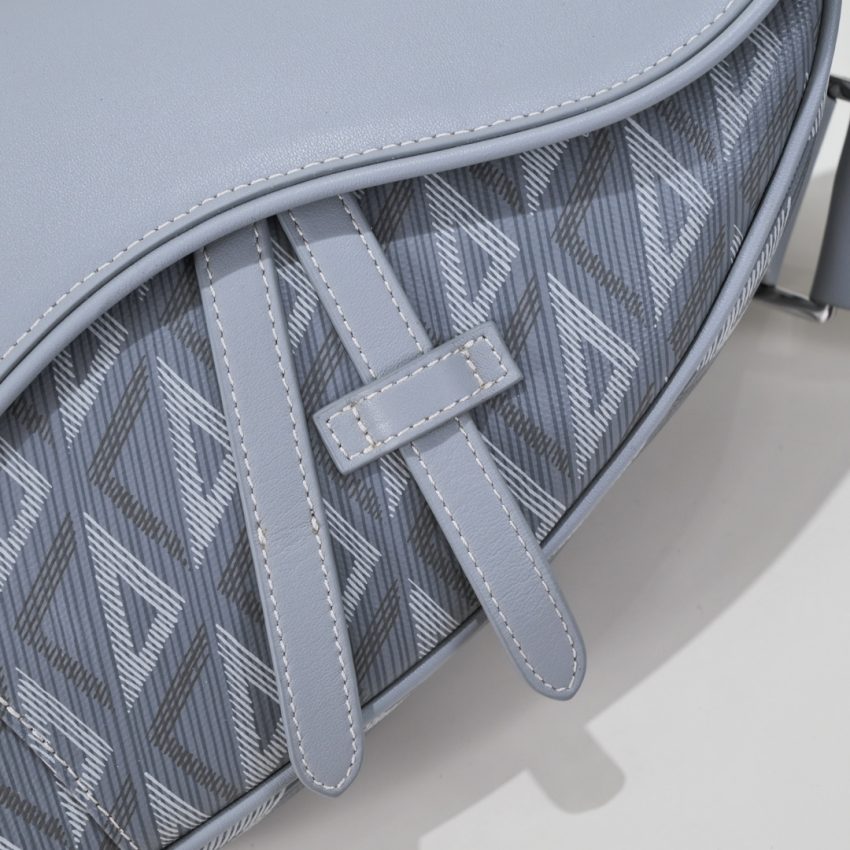 Replica Dior Saddle Bag Diamong Grey - authentic-look luxury purse replica