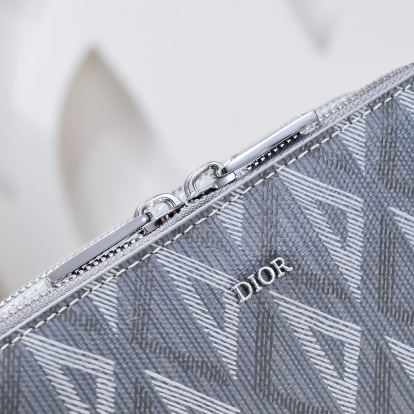 Replica Dior Zipped Pouch Diamond Blue - top-tier luxury replica shoulder bag