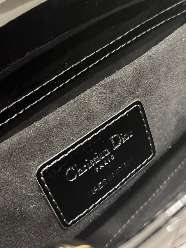 Replica Dior Lady D-Joy Mini Bag Black Patent - high-quality designer bag clone