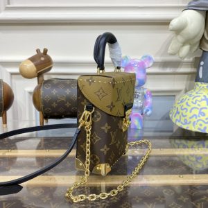Replica Louis Vuitton Camera Box Brown - 1:1 designer replica handbag