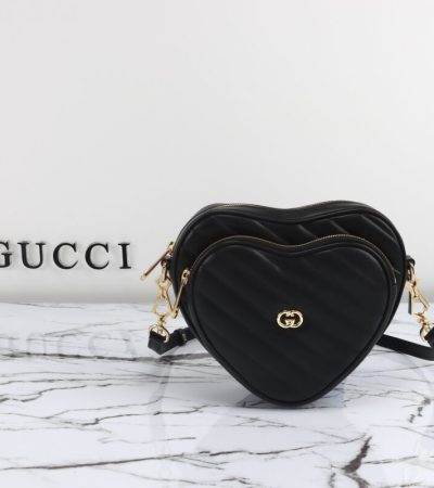 Replica Gucci Interlocking G Mini Heart Black - best-selling designer handbag dupe