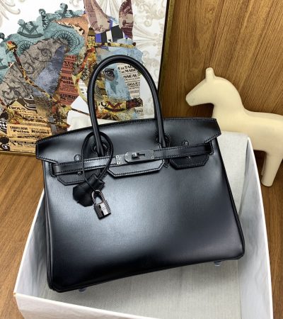 Replica Hermes Top Quality Replica Bag ShopRoyal Box Black - premium 1:1 fake handbag model