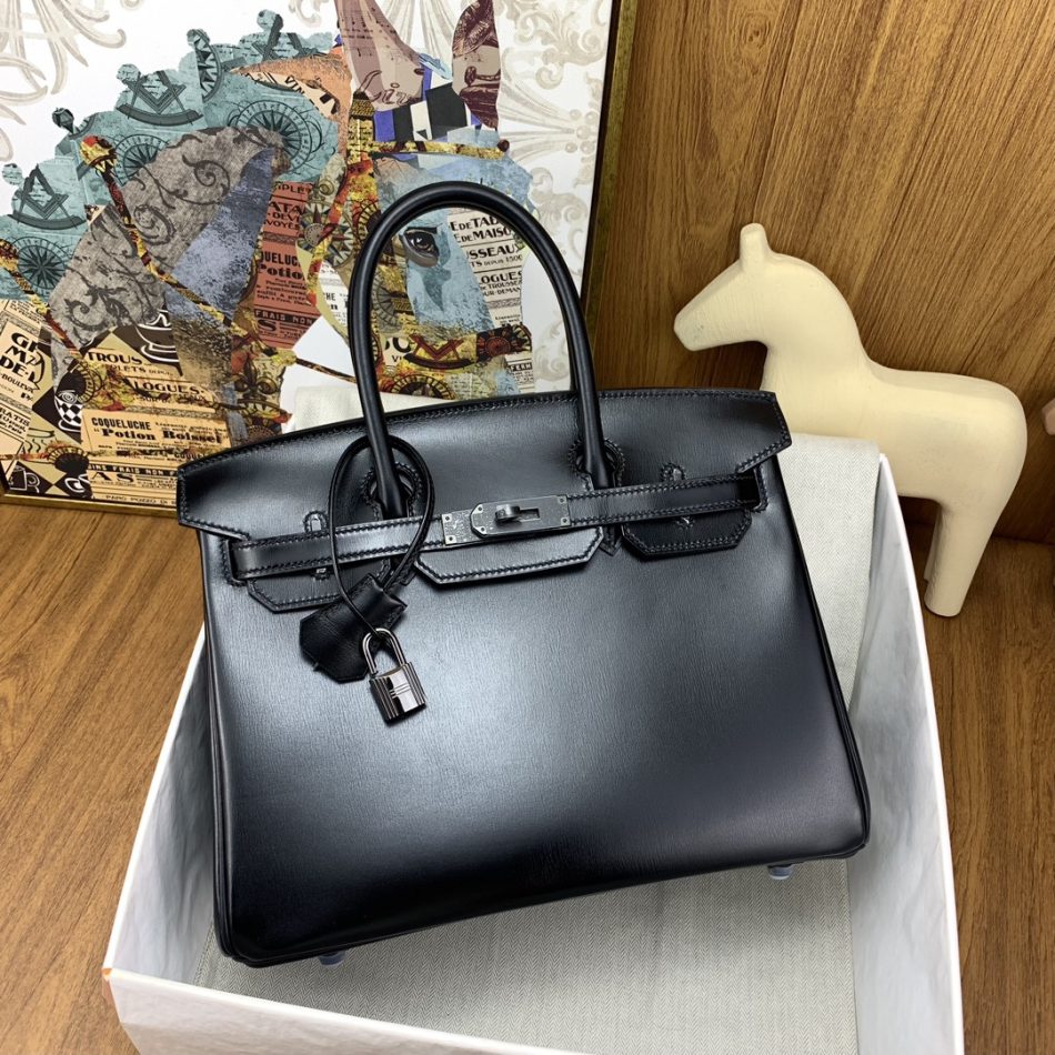Replica Hermes Top Quality Replica Bag ShopRoyal Box Black - premium 1:1 fake handbag model