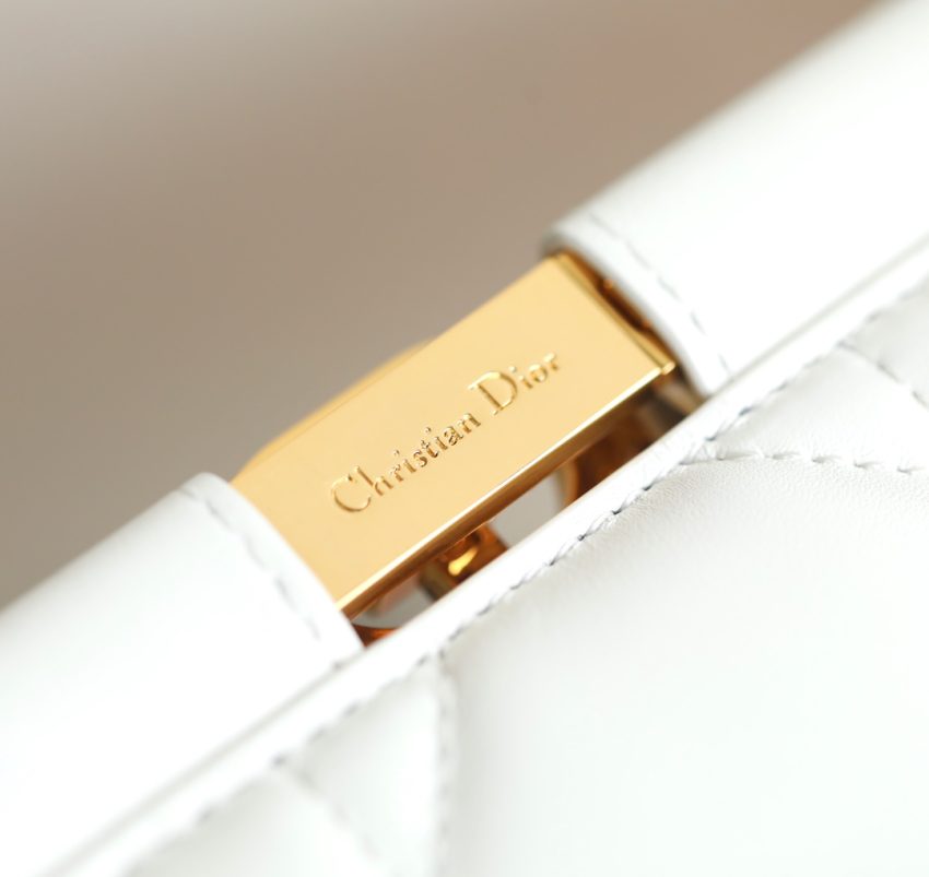 Replica Dior Miss Caro Noire Clutch White - best quality luxury bag dupe