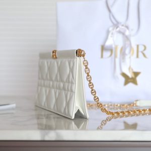 Replica Dior Miss Caro Noire Clutch White - high-accuracy replica luxury purse