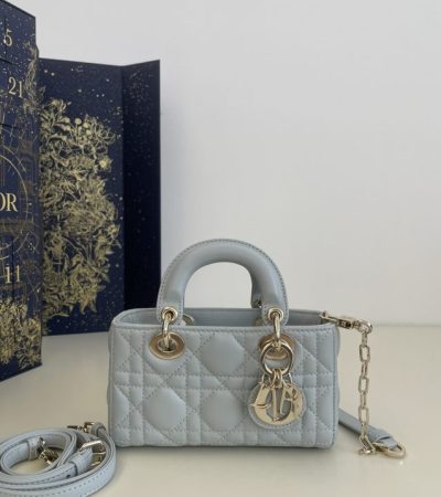 Replica Dior Lady D-Joy Mini Bag Sky Blue - top-rated replica designer bag