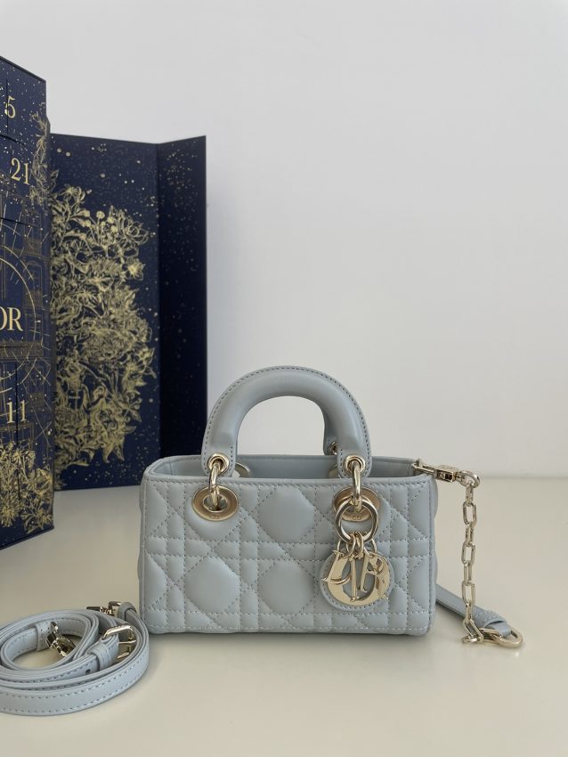 Replica Dior Lady D-Joy Mini Bag Sky Blue - top-rated replica designer bag