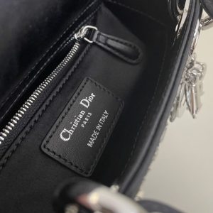Replica Lady Dior Mini Satin Black - authentic-look luxury purse replica