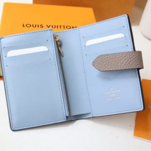 Replica Louis Vuitton Vertical Compact Wallet Beige - premium-grade designer purse dupe