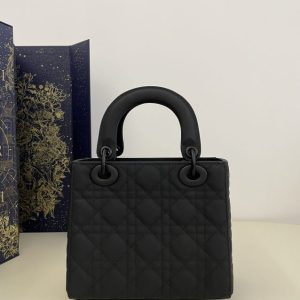 Replica Lady Dior Matte Black ABC - high-accuracy replica luxury purse