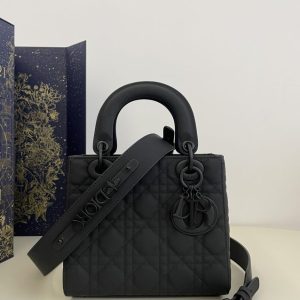 Replica Lady Dior Matte Black ABC - elite superclone designer purse