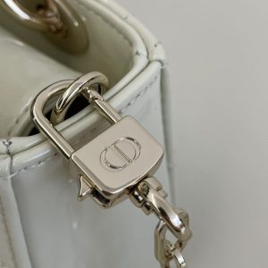 Replica Dior Lady D-Joy Mini Bag White Patent - best quality luxury bag dupe