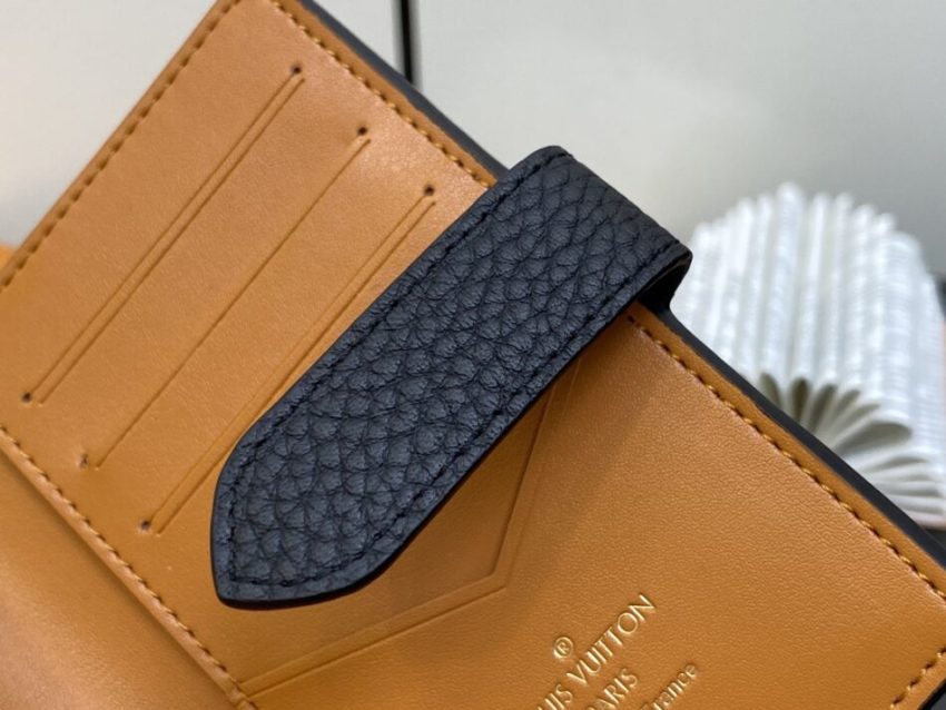 Replica Louis Vuitton Vertical Compact Wallet Black - high-end fake designer purse