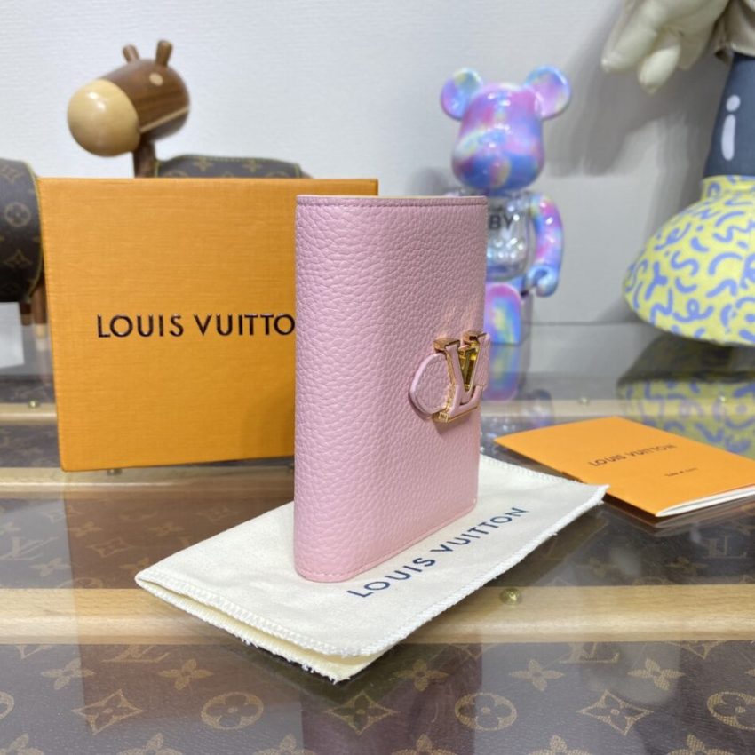Replica Louis Vuitton Vertical Compact Wallet Pink - high-accuracy replica luxury purse