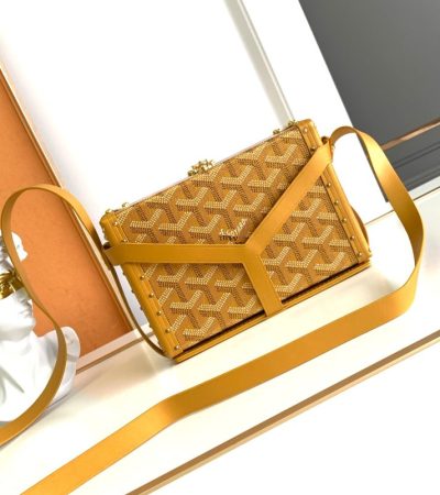 Goyard Minaudiere Trunk Bag Knockoff — Evening Trunk in Goyardine Canvas