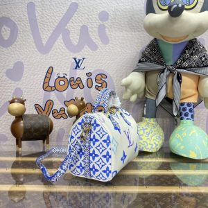 Replica Louis Vuitton Speedy Bandouliere 25 Blue - high-accuracy replica luxury purse