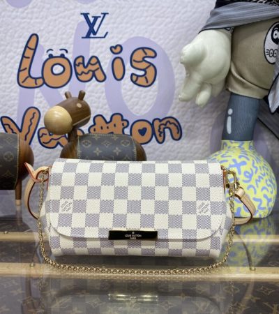 Replica Louis Vuitton Favorite White Grid - top-rated replica designer bag
