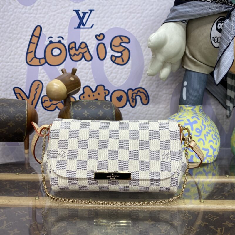 Replica Louis Vuitton Favorite White Grid - top-rated replica designer bag