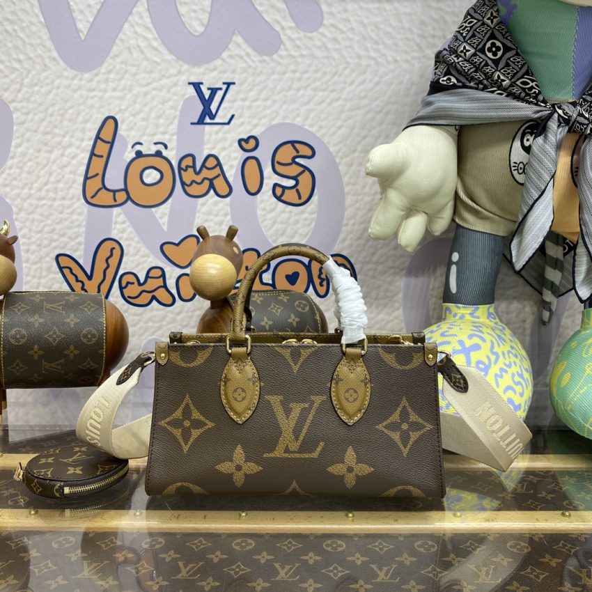 Replica LV OnTheGo East West Brown - high-end fake designer purse