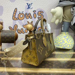 Replica LV OnTheGo East West Brown - ultra-realistic fake designer tote