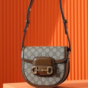 Replica Gucci Horsebit 1995 Semi-circular Canvas - high-accuracy replica luxury purse