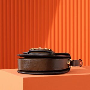 Replica Gucci Horsebit 1995 Semi-circular Canvas - best quality luxury bag dupe