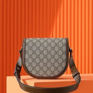 Replica Gucci Horsebit 1995 Semi-circular Canvas - premium 1:1 fake handbag model