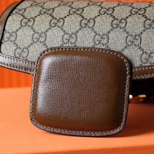 Replica Gucci Horsebit 1995 Semi-circular Canvas - 1:1 designer replica handbag