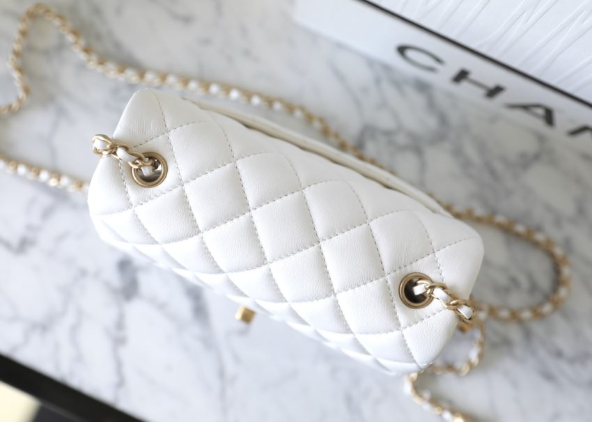 Replica CHANEL CF 20 cm Golden Ball White - top-rated replica designer bag