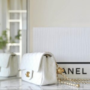 Replica CHANEL CF 20 cm Golden Ball White - best-selling designer handbag dupe
