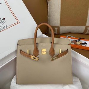 Replica Hermes Top Quality Replica Bag ShopTrench Brown Frosted - top-tier luxury replica shoulder bag