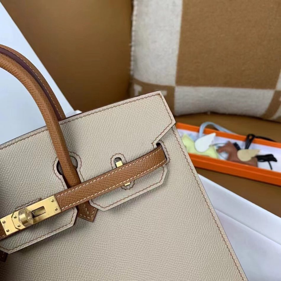 Replica Hermes Top Quality Replica Bag ShopTrench Brown Frosted - 1:1 designer replica handbag