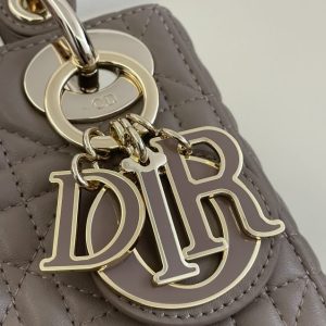 Replica Lady Dior Mini Dark Beige - realistic designer-inspired fake bag