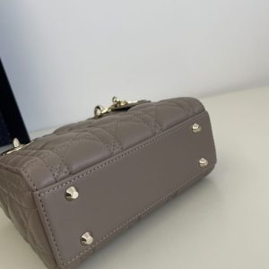 Replica Lady Dior Mini Dark Beige - premium-grade designer purse dupe
