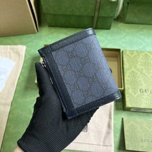 Replica Gucci Ophidia Compact Wallet Black - premium 1:1 fake handbag model