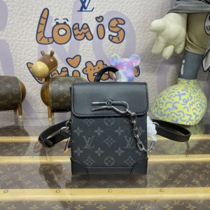 Replica Louis Vuitton Nano Steamer Black Canvas - best-selling designer handbag dupe