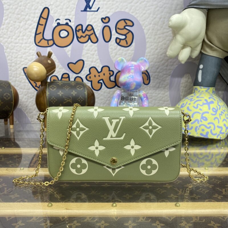 Replica Louis Vuitton Félicie Pochette Green - realistic designer-inspired fake bag