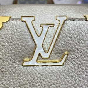 Replica Loius Vuitton Capucines Golden Grey - best quality luxury bag dupe
