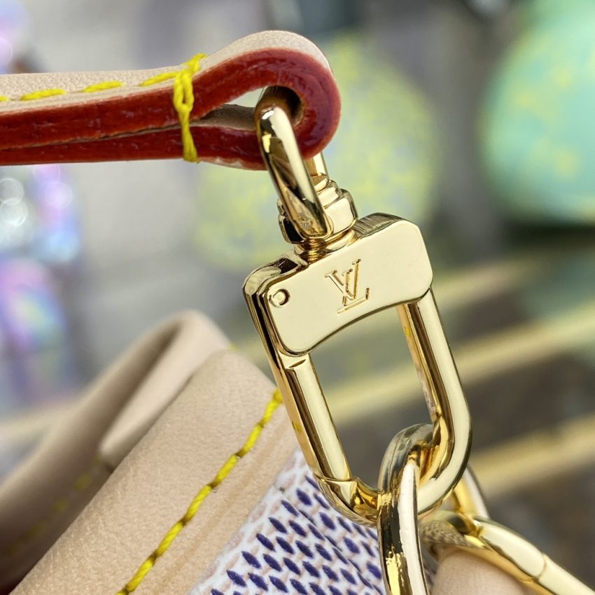 Replica Louis Vuitton Nano Noe White Grid - realistic designer-inspired fake bag