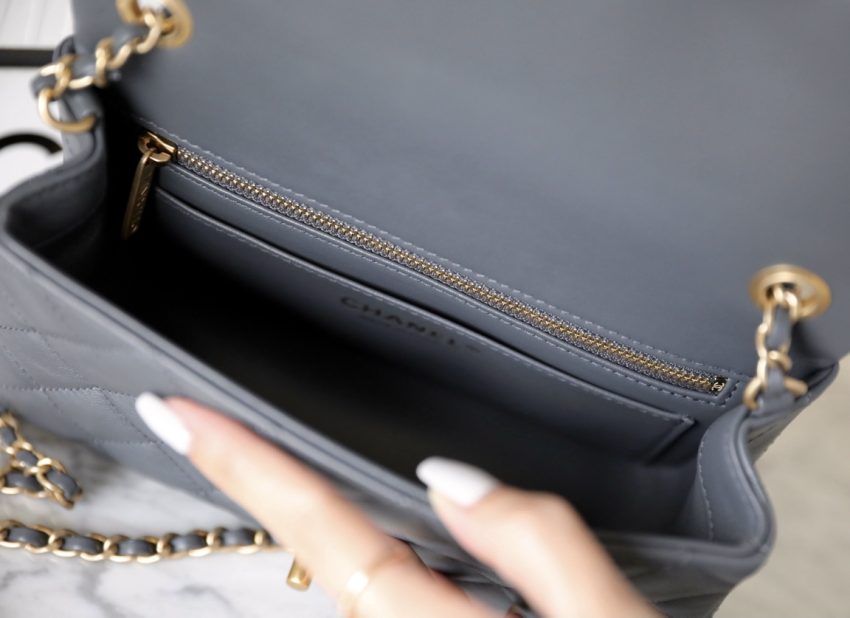 Replica CHANEL CF 20cm Golden Ball Grey - premium 1:1 fake handbag model