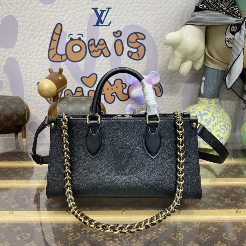 Replica LV OnTheGo East West Black - authentic-look luxury purse replica