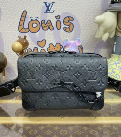 Replica Louis Vuitton Steamer Messenger Black - high-end fake designer purse