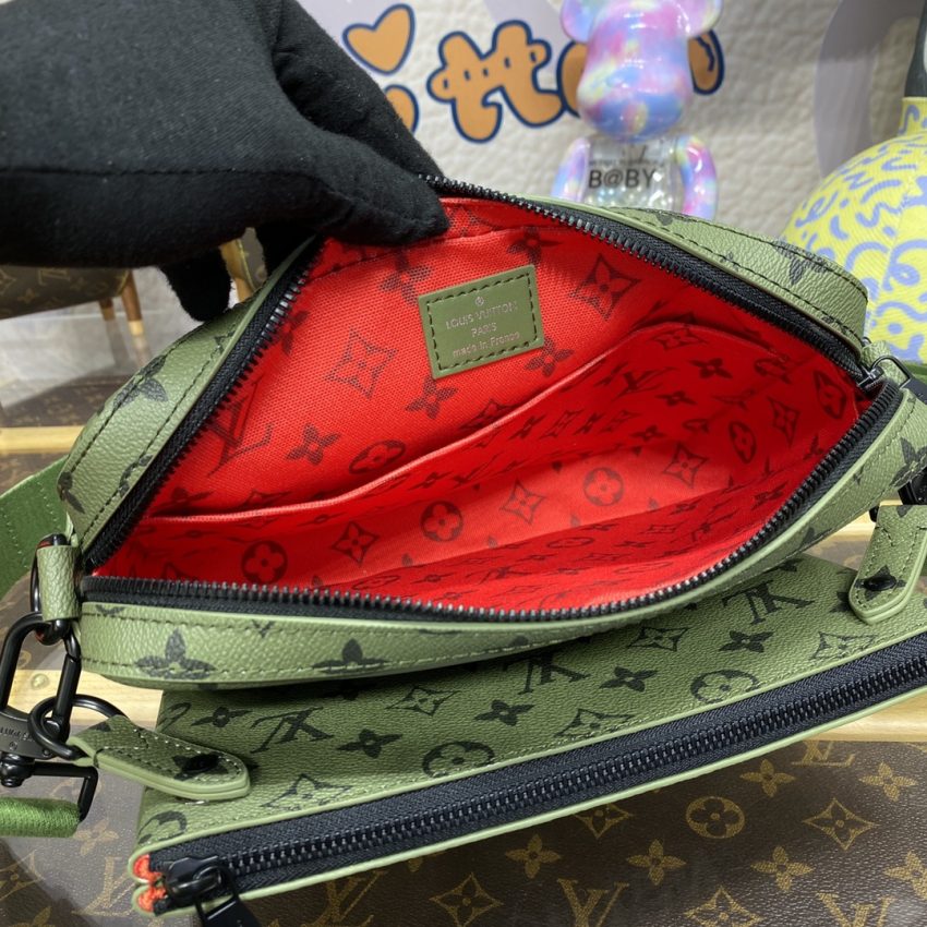 Replica Louis Vuitton Trio Messenger Green - premium 1:1 fake handbag model