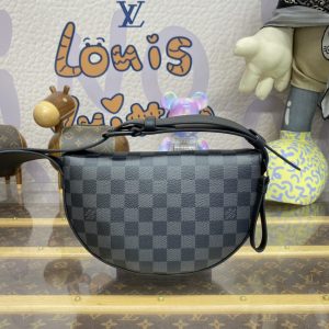 Replica Louis Vuitton Moon Crossbody Black Grid - authentic-look luxury purse replica