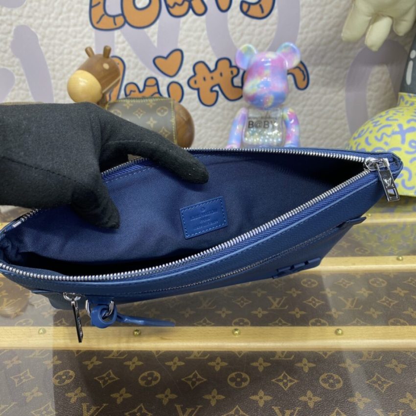Replica Louis Vuitton Takeoff Pouch Blue - realistic designer-inspired fake bag
